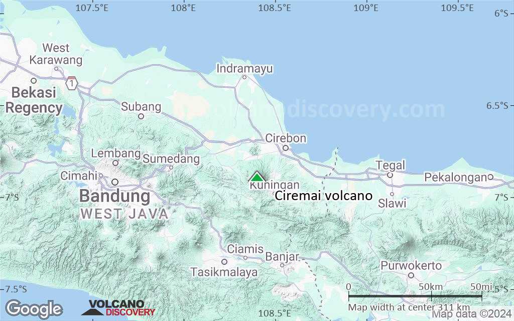 Terrain-type map of Ciremai volcano (local scale medium)