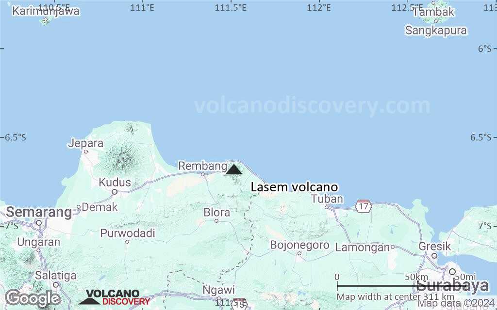 Terrain-type map of Lasem volcano (local scale medium)