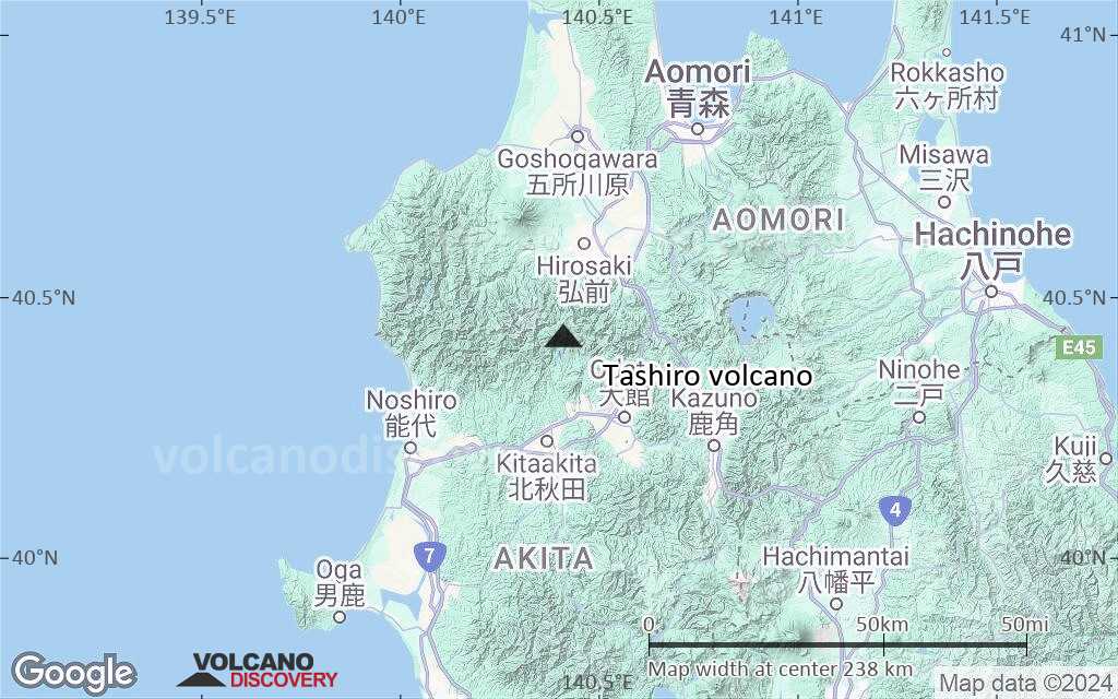 Terrain-type map of Tashiro volcano (local scale medium)