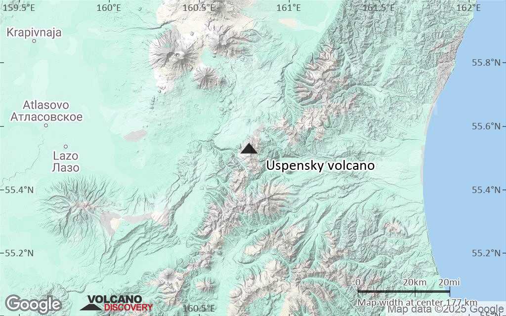 Terrain-type map of Uspensky volcano (local scale medium)