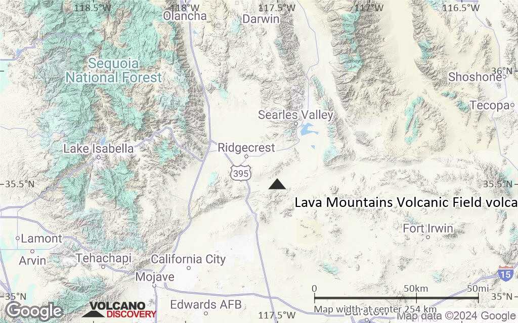 Terrain-type map of Lava Mountains Volcanic Field volcano (local scale medium)