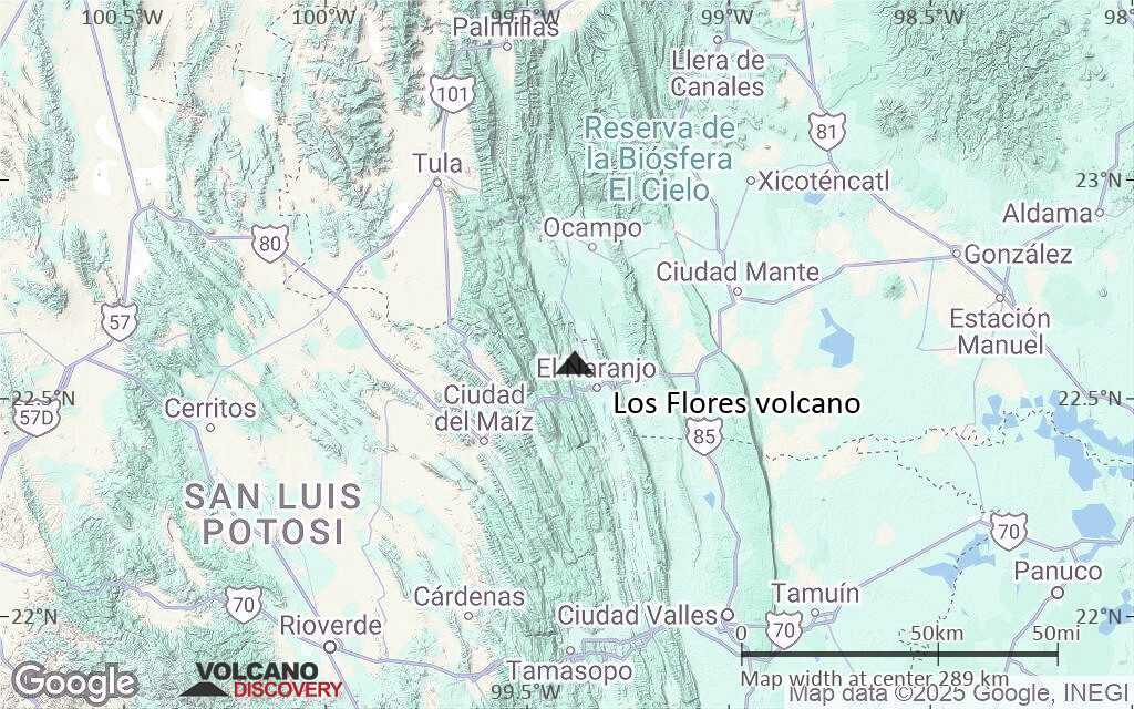 Terrain-type map of Los Flores volcano (local scale medium)