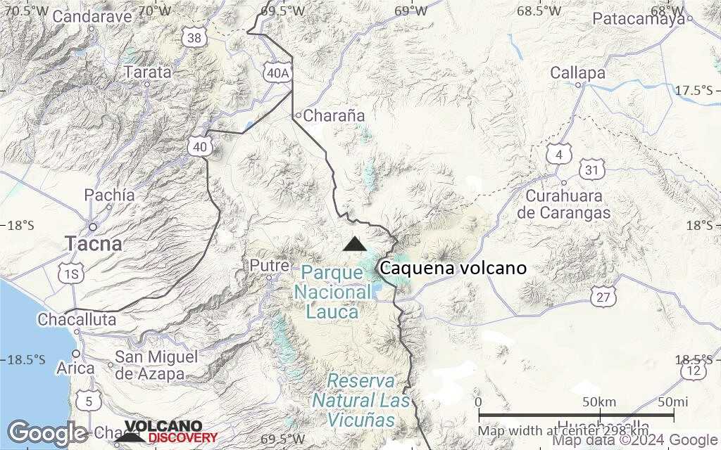 Terrain-type map of Caquena volcano (local scale medium)
