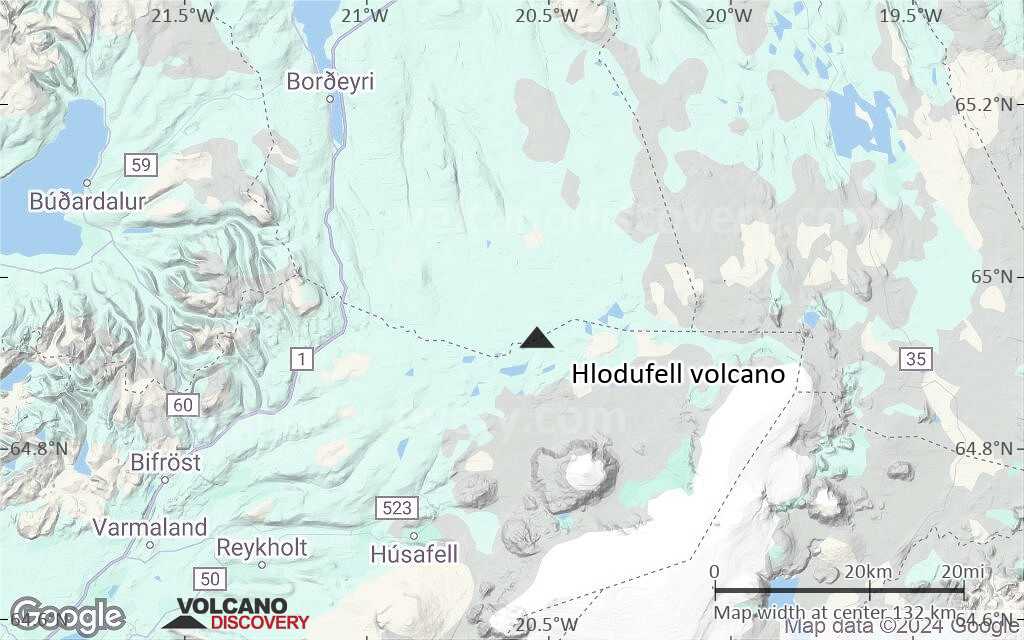 Terrain-type map of Hlodufell volcano (local scale medium)