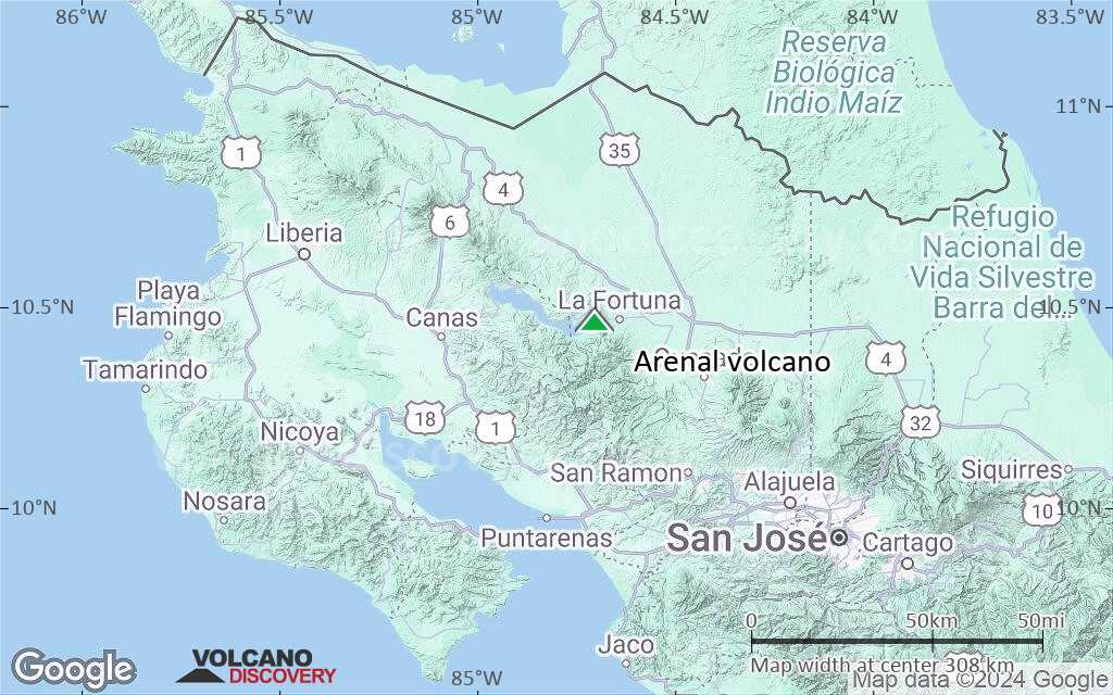 Terrain-type map of Arenal volcano (local scale medium)