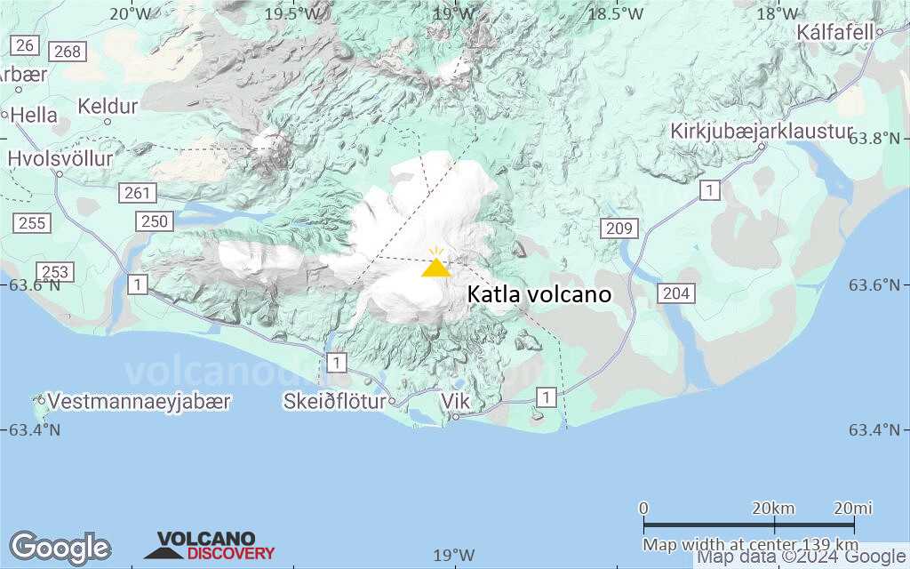 Terrain-type map of Katla volcano (local scale medium)