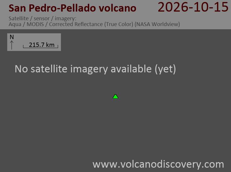 San Pedro-Pellado火山の最新衛星画像 | VolcanoDiscovery