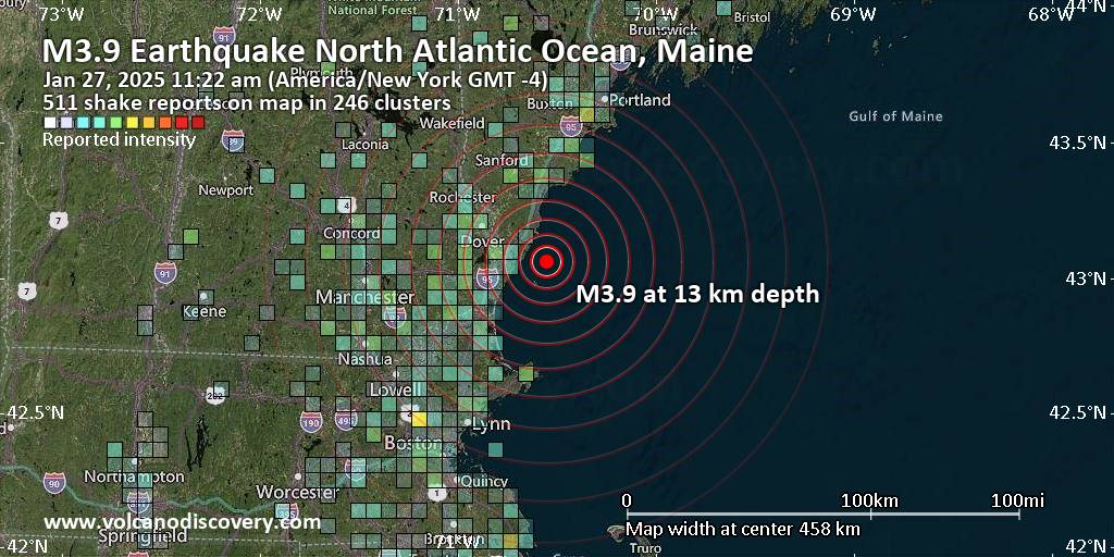 Earthquake tracker new hampshire