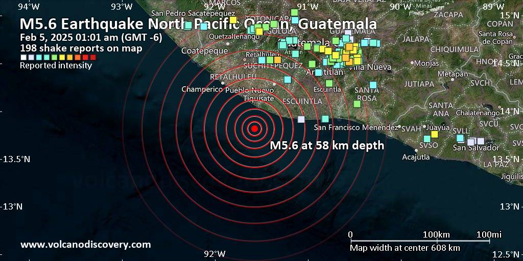 Strong Mag 5 6 Earthquake North - Shakemap Sat S 204 14210486 