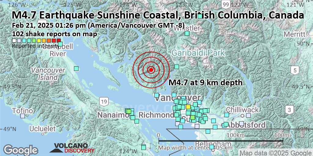 Earthquake today near osoyoos bc