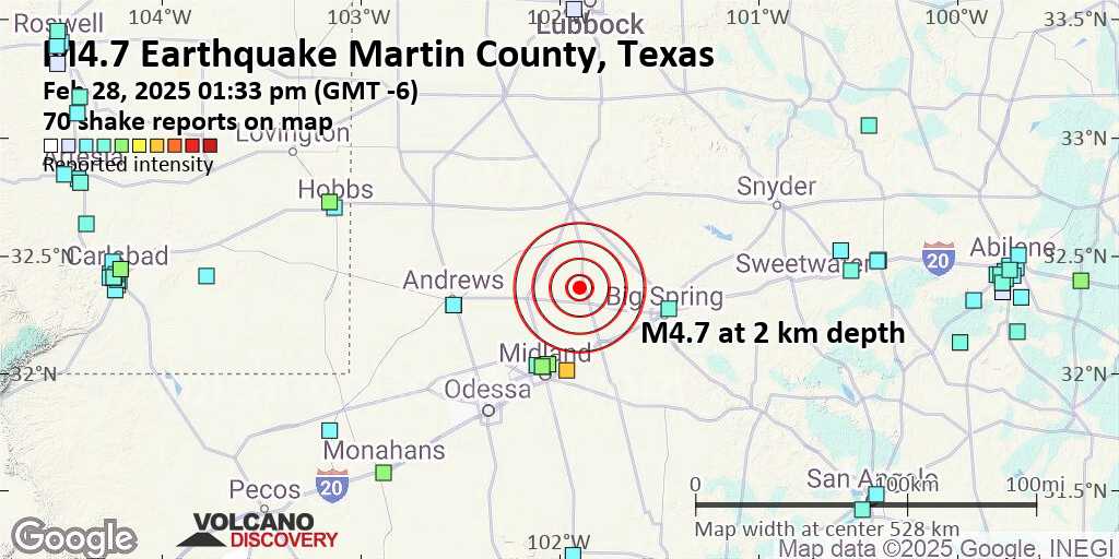 Biggest earthquake midland tx