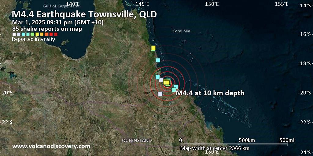 Earthquake today queensland