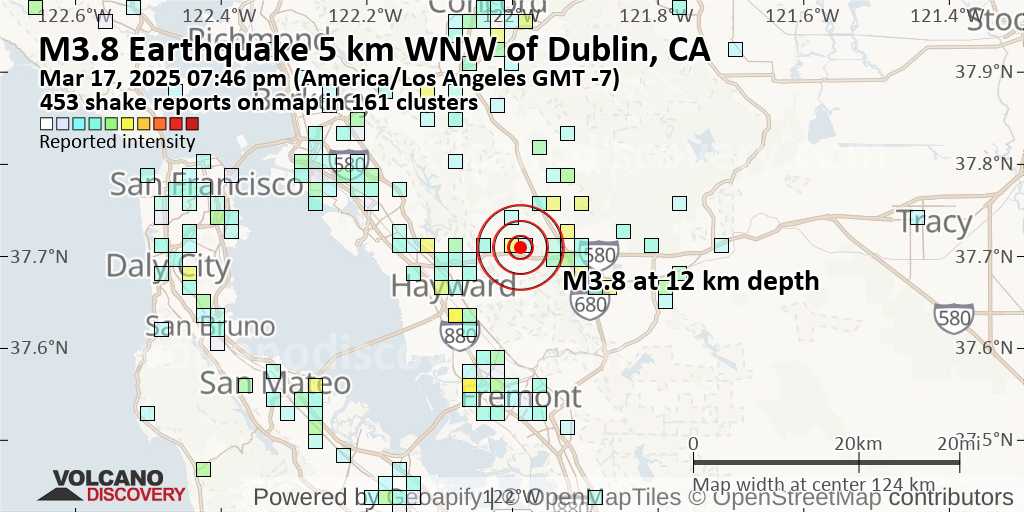 Earthquakes dublin ca