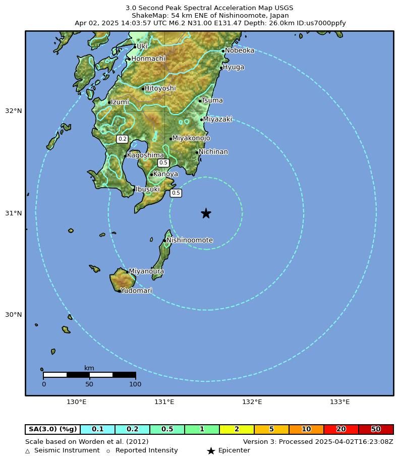 Japan earthquake 2025 city