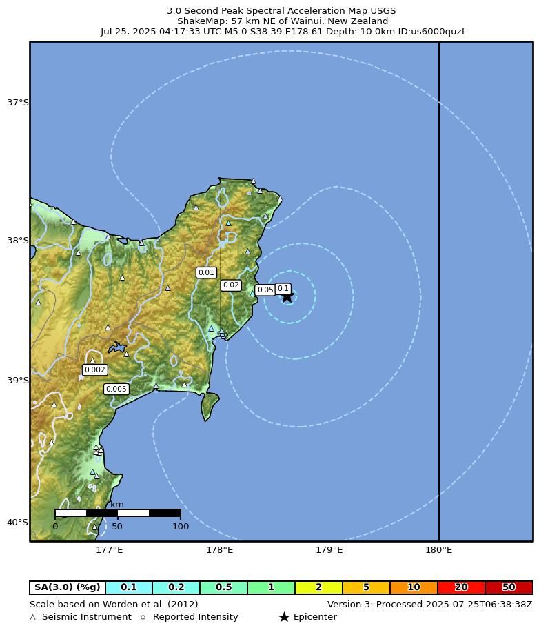 Earthquake tracker new zealand