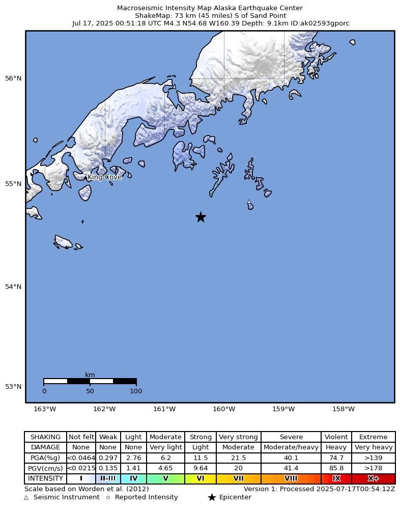 Moderate Mag 4 5 Earthquake - Shakemap 21965454