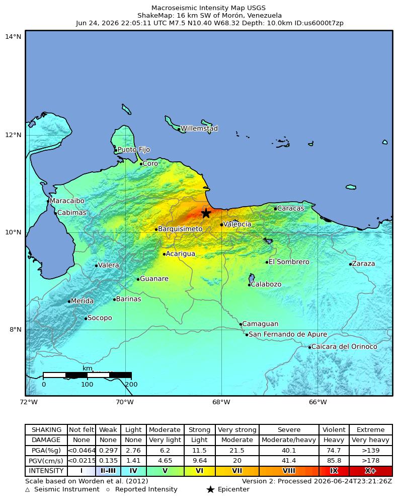shake map