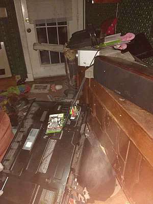 Damage to HDTV (public domain)