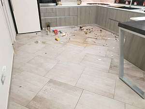 Kitchen- broken glass (public domain)