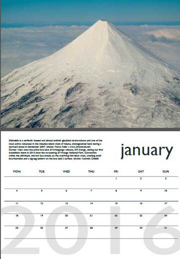 Volcano calendar 2016 - January preview
