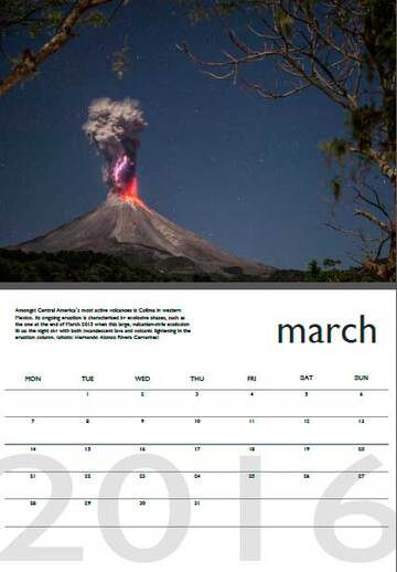 Volcano calendar 2016 - March preview