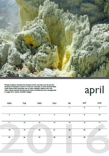 Volcano calendar 2016 - April preview