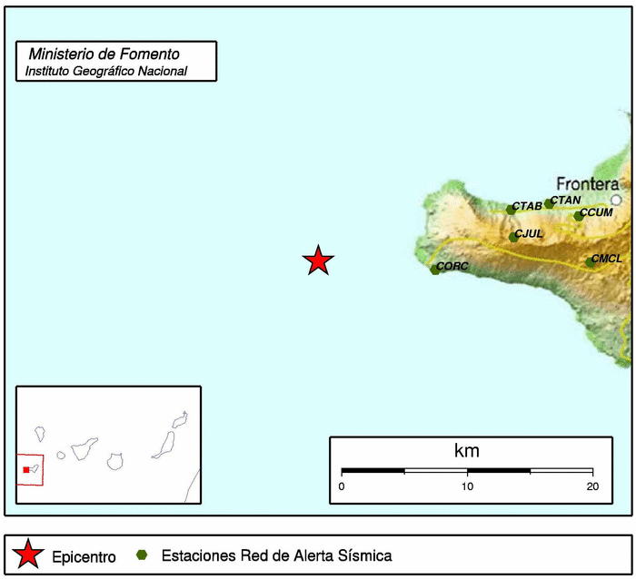 Location of this morning's M4.6 earthquake (IGN)