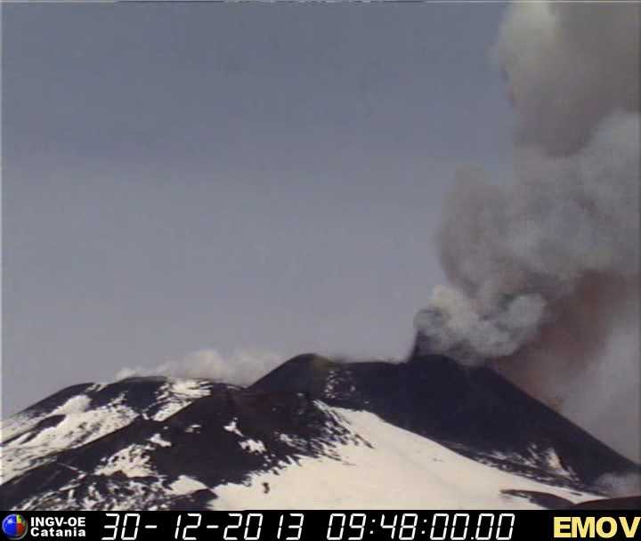 Weak lava fountain at the New SE crater