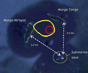 Map of the new island (Matangi Tonga)