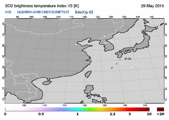 SO2 plume from the eruption (ESA)