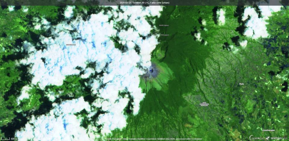 Canlaon volcano from satellite (image: Sentinel 2)