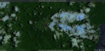 Satellite view of Bulusan volcano (image: Sentinel 2)