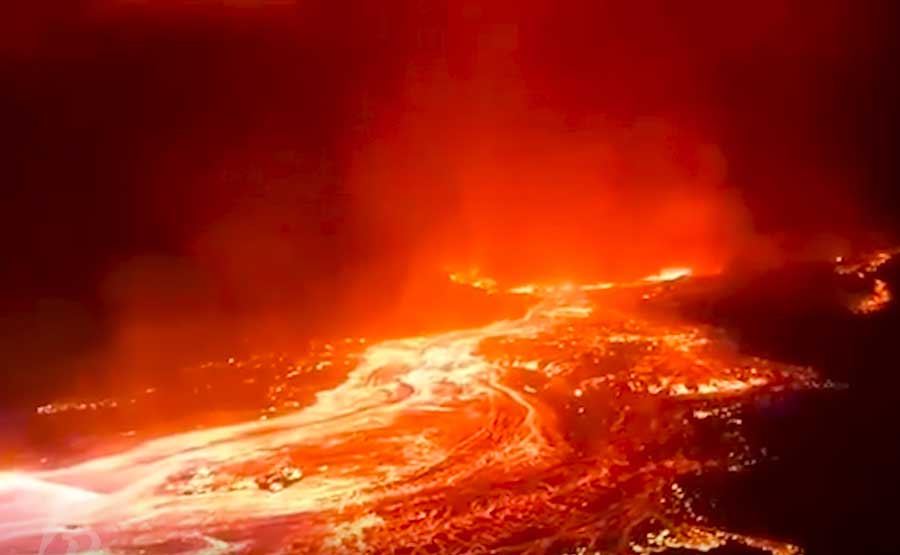 Lava flow on Nyiragongo volcano (image: FOBOS PLANET video)