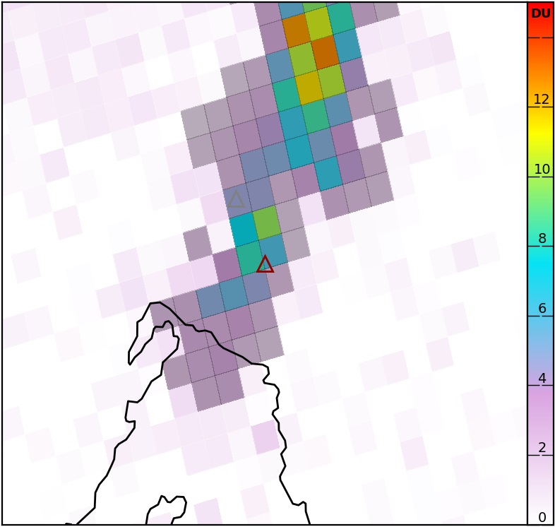 SO2 flux at Nyiragongo volcano detected via Mounts monitoring system (image: Charles Balagizi/twitter)