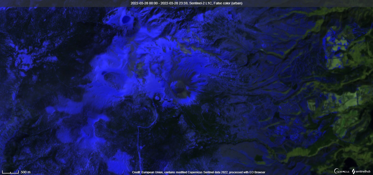 Azuma volcano today from space (image: Sentinel 2)