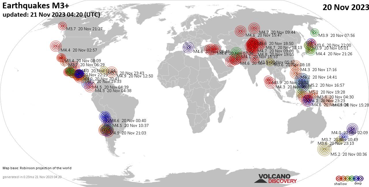 16 Major Quakes Worldwide Including 5.0+ Magnitudes Mark Moderate Seismic Sunday