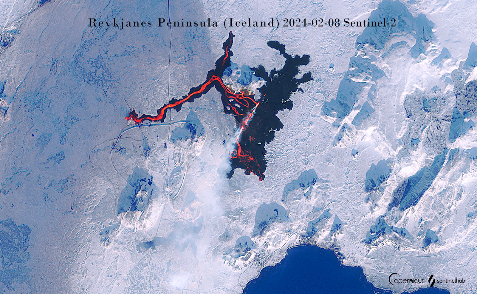 Recent lava flows on Iceland