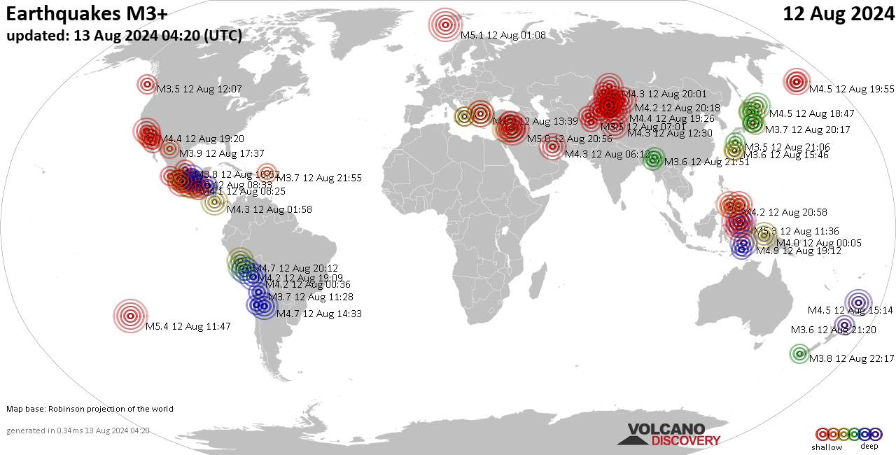 Earthquake Monitor: Latest Quakes Worldwide or in Your Area, Lists, Stats,  Interactive Maps, Reports, News and Other Resources