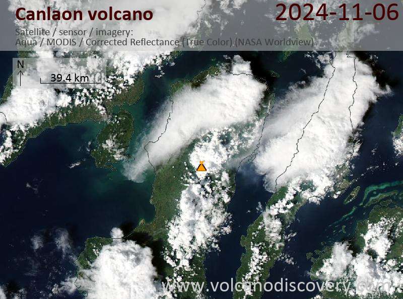 Satellitenbild des Canlaon Vulkans am  6 Nov 2024