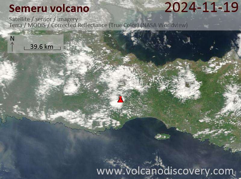 Semeru Volcano Volcanic Ash Advisory: VA TO FL140 LAST REPORTED 19/0952Z MOV WSW EST VA DTG: 19/1010Z to 14000 ft (4300 m)