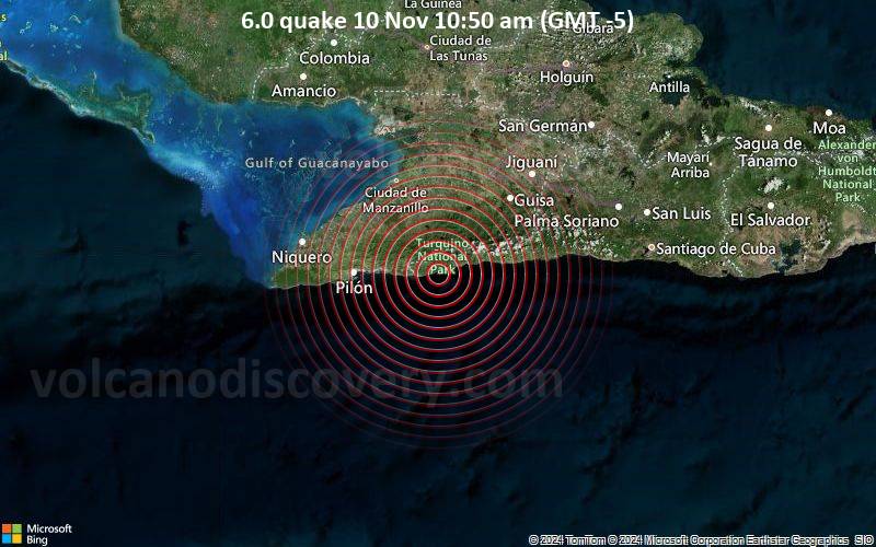 6.0 quake 10 Nov 10:50 am (GMT -5)