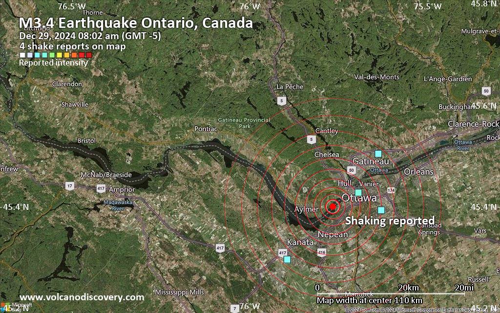 Earthquake news ontario