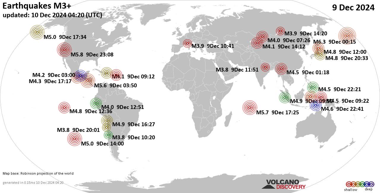 Earthquakes 9 0 and above