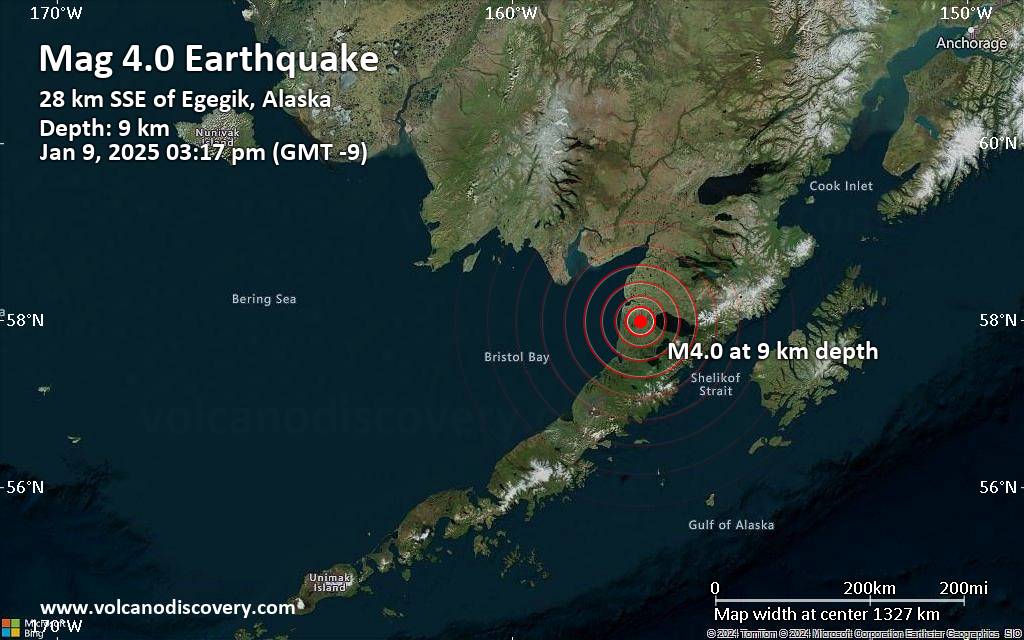 World Earthquake Report for Thursday, 9 January 2025 | VolcanoDiscovery