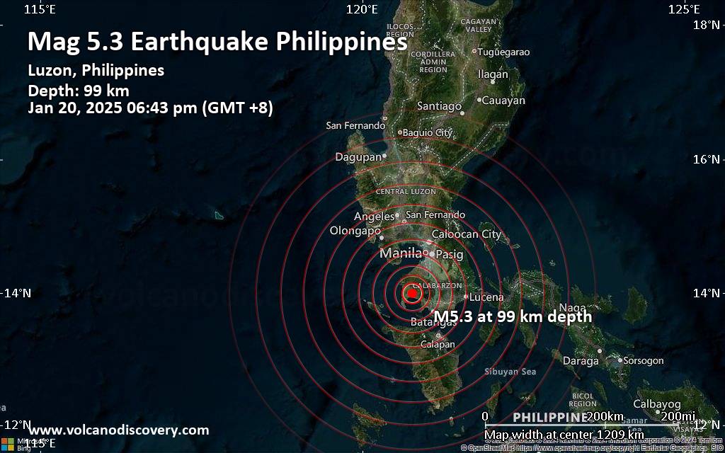 Earthquake near me just now philippines