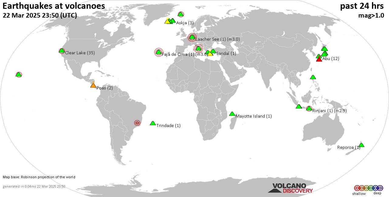 Volcano Earthquake Report: 22 Mar 2025 - News Directory 3