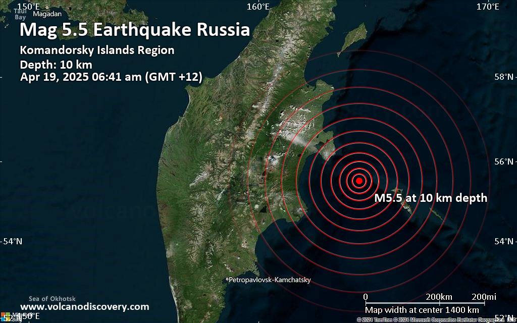 Kamchatka russia earthquake location