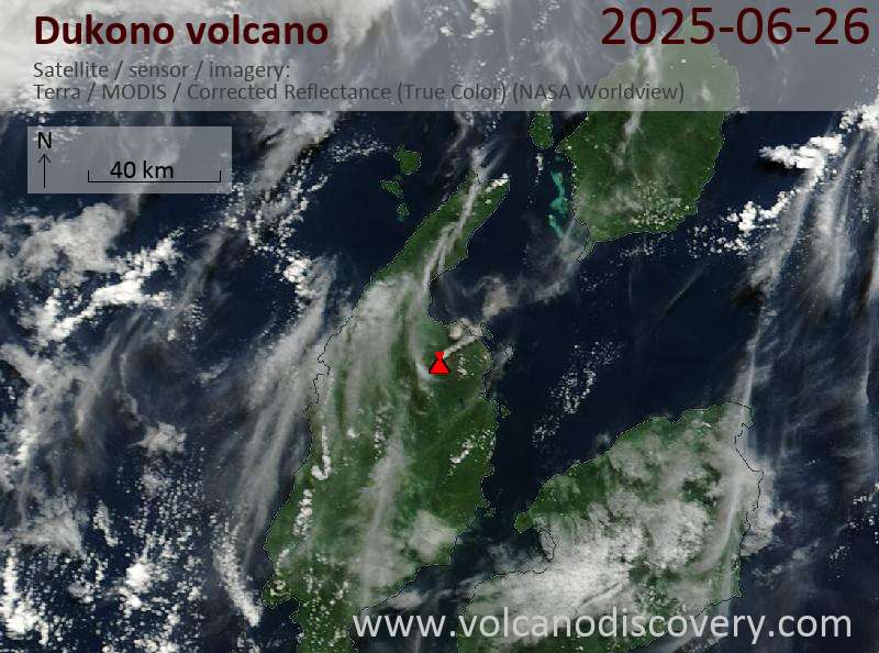 Dukono Volcano Volcanic Ash Advisory: VA TO FL080 OBS AT 26/0300Z MOV NE EST VA DTG: 26/0940Z to 8000 ft (2400 m)