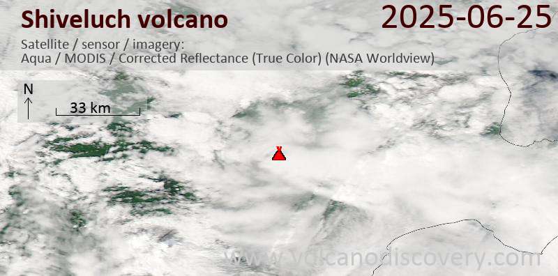 Shiveluch Volcano Volcanic Ash Advisory: VA AT 20250625/1730Z FL120 EXTD SE OBS VA DTG: 25/1730Z to 12000 ft (3700 m)
