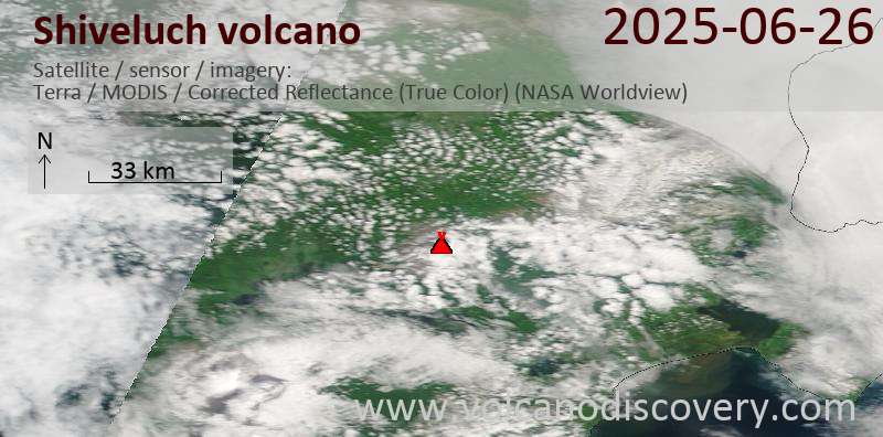 Shiveluch Volcano Volcanic Ash Advisory: VA CONTINUOUSLY OBS IN SATELLITE IMAGERY OBS VA DTG: 26/0520Z to 12000 ft (3700 m)